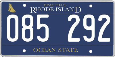 RI license plate 085292