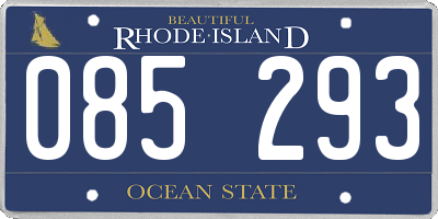 RI license plate 085293