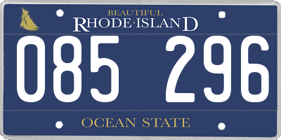 RI license plate 085296