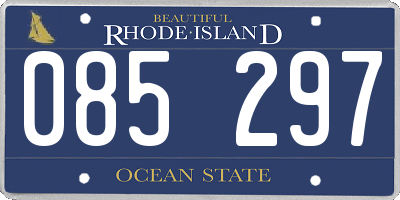 RI license plate 085297