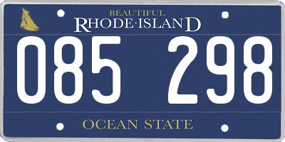 RI license plate 085298