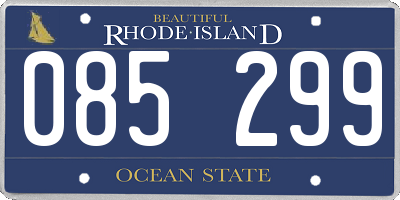RI license plate 085299