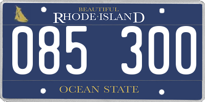 RI license plate 085300