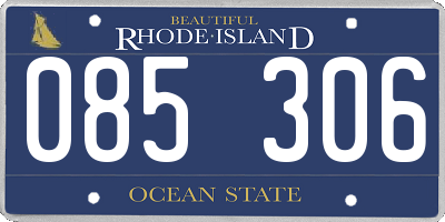 RI license plate 085306