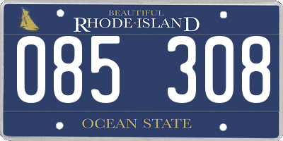 RI license plate 085308