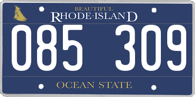 RI license plate 085309