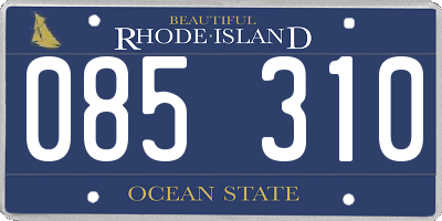 RI license plate 085310