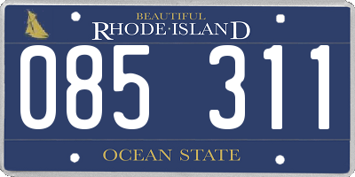 RI license plate 085311