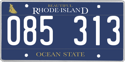 RI license plate 085313