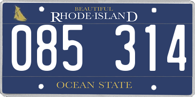 RI license plate 085314