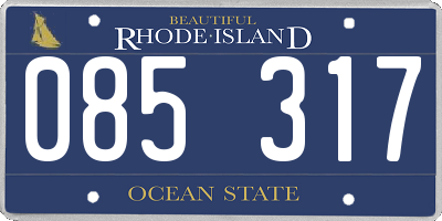 RI license plate 085317