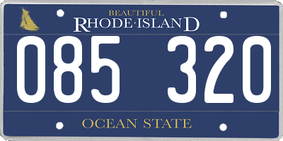RI license plate 085320