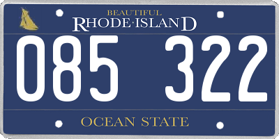RI license plate 085322