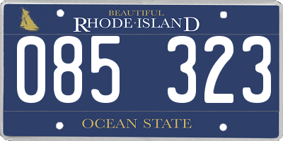 RI license plate 085323