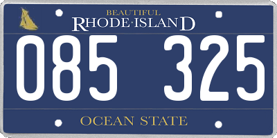 RI license plate 085325