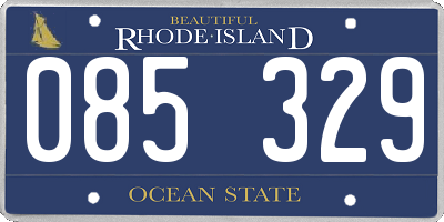 RI license plate 085329
