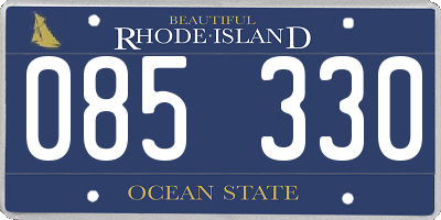 RI license plate 085330