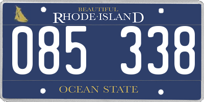 RI license plate 085338