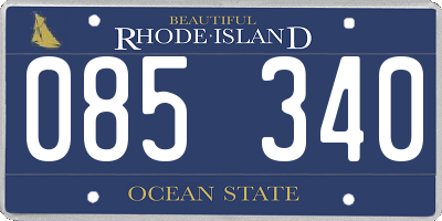 RI license plate 085340