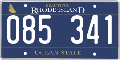 RI license plate 085341