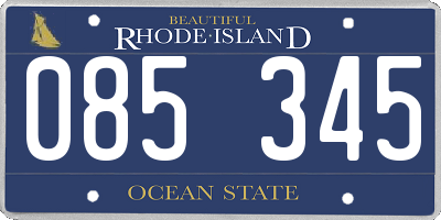 RI license plate 085345