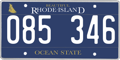 RI license plate 085346
