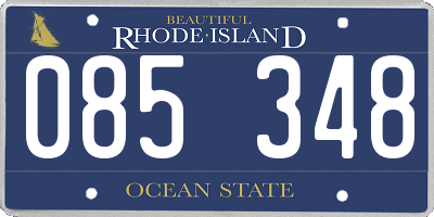 RI license plate 085348