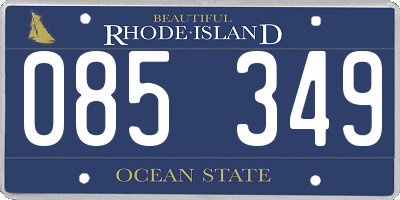 RI license plate 085349