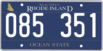RI license plate 085351