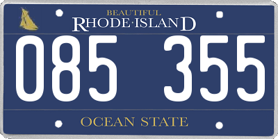 RI license plate 085355