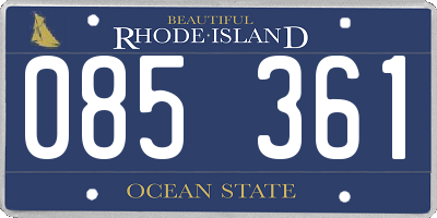 RI license plate 085361