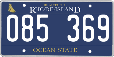 RI license plate 085369
