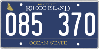 RI license plate 085370