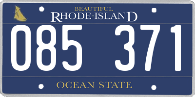 RI license plate 085371