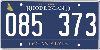 RI license plate 085373