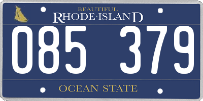 RI license plate 085379