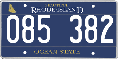RI license plate 085382