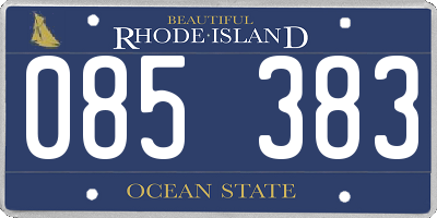 RI license plate 085383