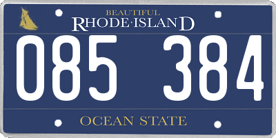 RI license plate 085384