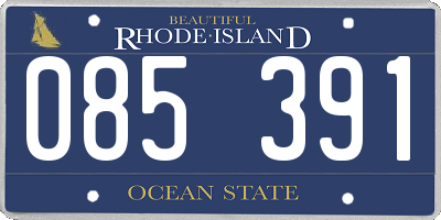 RI license plate 085391