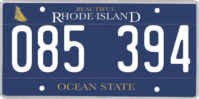 RI license plate 085394