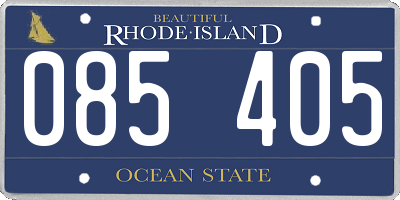 RI license plate 085405