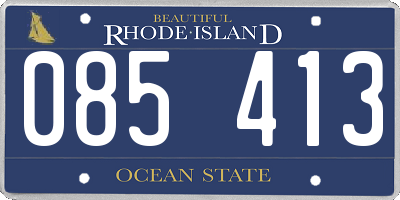 RI license plate 085413