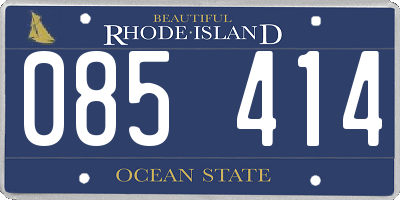 RI license plate 085414