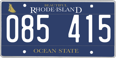 RI license plate 085415