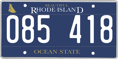 RI license plate 085418