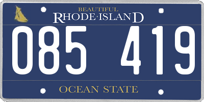 RI license plate 085419
