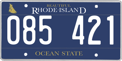 RI license plate 085421
