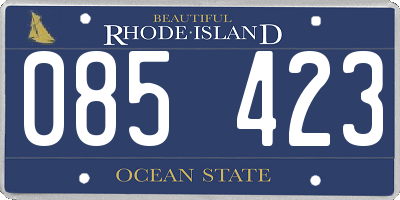 RI license plate 085423