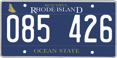 RI license plate 085426
